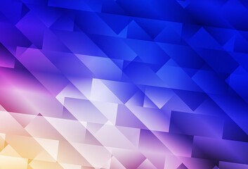 Light Pink, Blue vector pattern in square style.