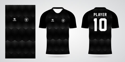 black football jersey sport design template
