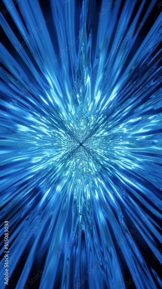 Poster futuristic wormhole high speed tunnel vertical background 3d rendering