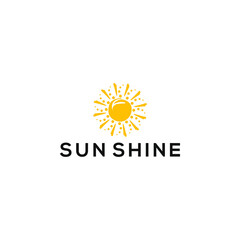 Sunshine Logo Design Concept Template Vector