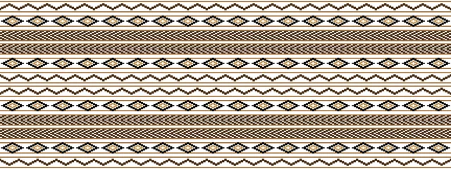Poster Traditioneel stammen of Modern inheems ikatpatroon. Geometrische etnische achtergrond voor patroon naadloos ontwerp of behang. © NaphakStudio