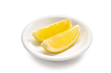 レモンの櫛型切りカット写真