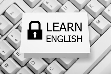 Text sign showing Learn English. Word for to train writing and speaking, Typing Program Source Codes