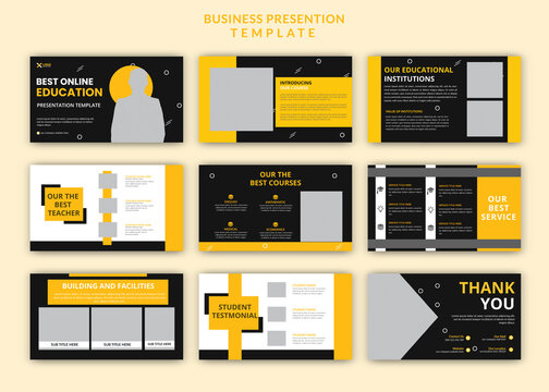 Online Education Concept For Editable Powerpoint Presentation Slide Template Design