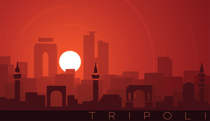 Tripoli Low Sun Skyline Scene
