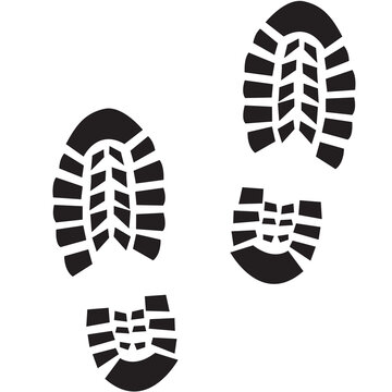 boot print icon on white background. shoe print sign. footprint symbol. flat style.