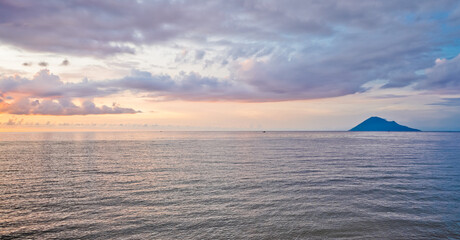 The beauty of the sunset in the city of Old Menado