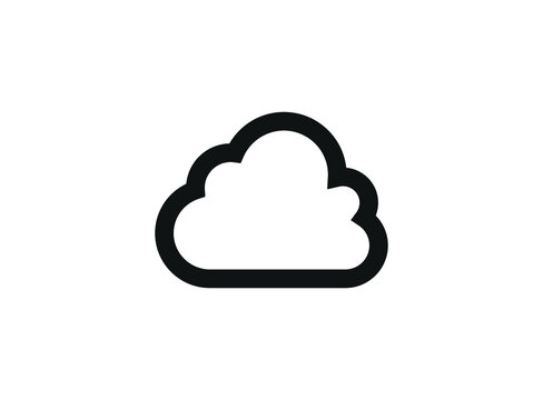 cloud vector icon for weather and technology icon. eps 10.