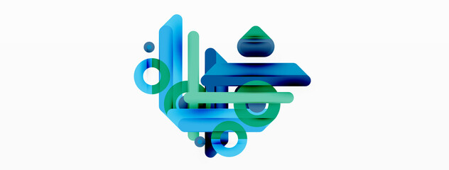 Lines geometric background. Stripes and rings composition business template for wallpaper, banner, background or landing