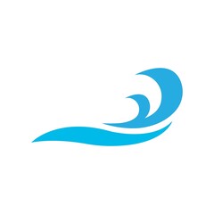 water waves logo illustration design