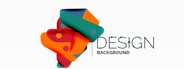 Creative geometric wallpaper. Minimal abstract background. Color bright overlapping lines composition vector illustration for wallpaper banner background or landing page