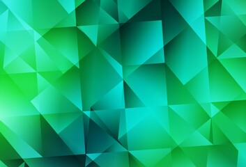 Light Green vector abstract polygonal pattern.