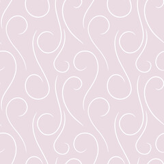 seamless pattern with smooth hand drawn ribbon lines simple decorative festive background