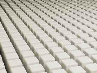 Obraz premium 3d render of white cubes background. art design mocap.