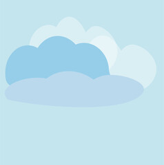 multicolored clouds on a blue sky, banner, template for your wallpaper design, walls, wrappers, presentation