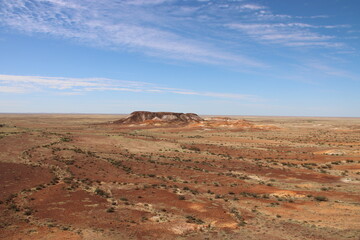 The Breakaways in the Kanku-Breakaways Conservation Park near Coober Pedy, South Australia.