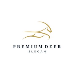 Deer Logo Design. premium deer icon vector illustration