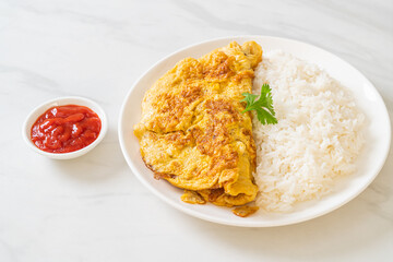 Omelet or Omelette with Rice