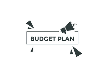 budget plan Colorful web banner. budget plan speech bubble
