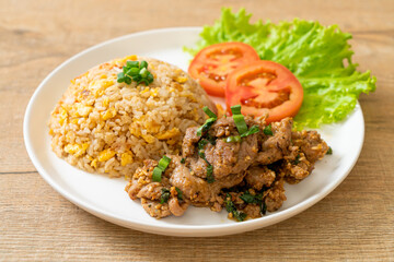 fried rice with grilled pork