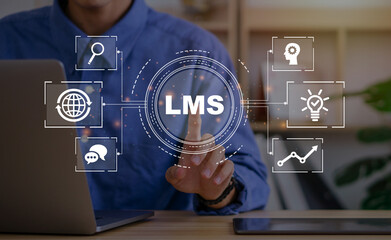 LMS - Learning Management System for lesson and online education, course, application, study, e...