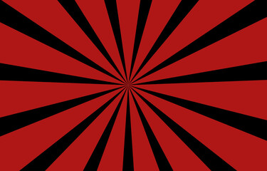 Red and Black Sunburst Pattern Background.
