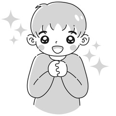 ときめく男の子のイラスト