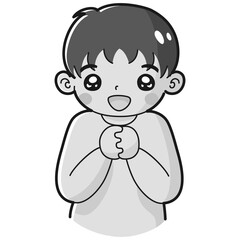 ときめく男の子のイラスト