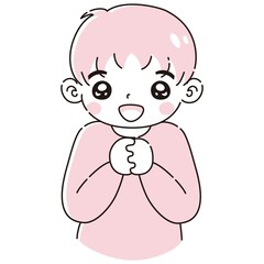 ときめく男の子のイラスト