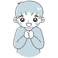 ときめく男の子のイラスト