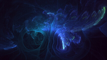 Fototapeta premium 3D rendering abstract multicolor fractal light background