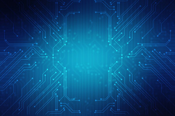 Abstract futuristic circuit board Illustration, Circuit board with various technology elements. Circuit board pattern for digital abstract technology background