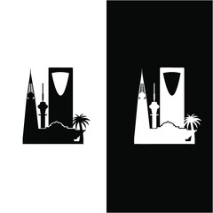 silhouette Arabian housing black white vector