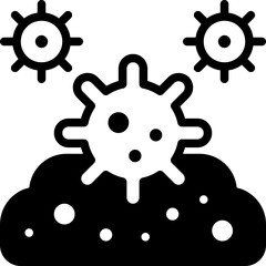 bacteria solid line icon