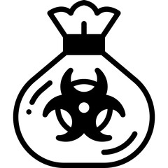 biohazard solid line icon
