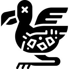 dead bird solid icon