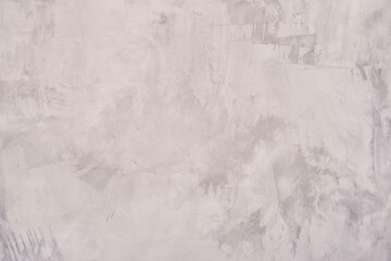 Neutral gray cement wall texture with spatula marks