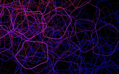 Dark Purple vector background with abstract shapes.