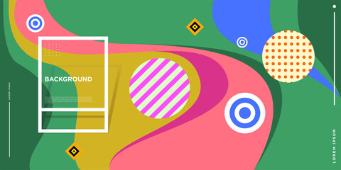 Vector Colorful pop art abstract background for banner and landing page