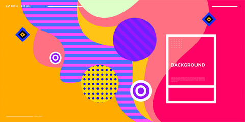 Obraz premium Vector Colorful pop art abstract background for banner and landing page