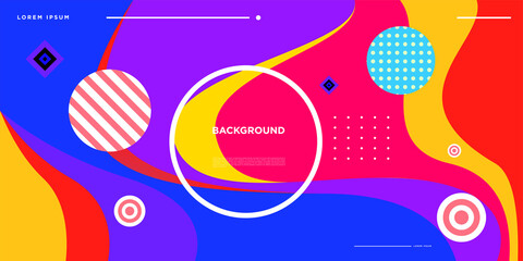 Obraz premium Vector Colorful pop art abstract background for banner and landing page