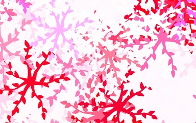 Light Pink, Red vector background with abstract shapes.