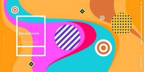 Vector Colorful pop art abstract background for banner and landing page