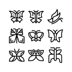Obraz premium butterfly icon or logo isolated sign symbol vector illustration - high quality black style vector icons 