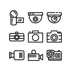 camera icon or logo isolated sign symbol vector illustration - high quality black style vector icons
