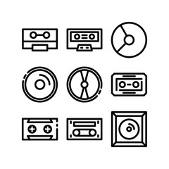 cassette icon or logo isolated sign symbol vector illustration - high quality black style vector icons
