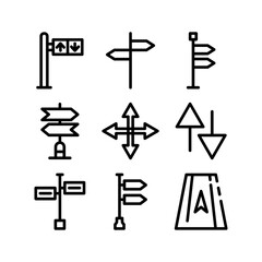 direction icon or logo isolated sign symbol vector illustration - high quality black style vector icons
