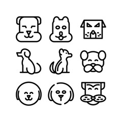 dogs icon or logo isolated sign symbol vector illustration - high quality black style vector icons
