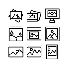 picture icon or logo isolated sign symbol vector illustration - high quality black style vector icons
