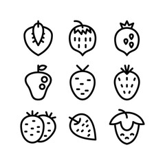 strawberry icon or logo isolated sign symbol vector illustration - high quality black style vector icons
